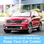 Windshield Sun Shade Custom Fit for 2021 2022 2023 2024 2025 2026 Kia Sorento SUV Accessories Foldable Sunshade Sun Blocker Protect Car from Sun Rays & Heat Damage Keep Car Cooler