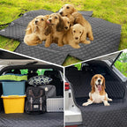 SUV Cargo Liner for Dog Car Seat Cover for Pets Waterproof Cargo Cover Dog Seat Mat for SUVs Sedans Vans with Bumper Flap Protector, Non-Slip, Black 70"x40"