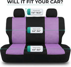FH Group Automotive Rear Car Seat Covers for SUV, Trucks, Sedan and More - Universal Fit Rear Solid Bench Design Interior Accessories - 3D Mesh Fabric Center Panel - Purple
