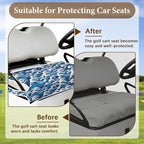 Golf Cart Seat Covers, Blue Golf Cart Seat Towel Blanket Club Car for Golf Lover, Wave Golf Cart Accessories, Keep Seat Comfortable and Cool for 2-Seat Golfs Carts, Gifts for Christmas Thanksgiving