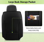 AOMSAZTO Car Seat Covers Fit for Jeep Compass 2012-2025 2026 Premium Front Seat Covers Waterproof Leather Automotive Seat Covers Compatible with Airbag (2 Seats,Grey)