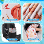 2 Pack Car Seat Towel Covers with Storage Bag 63 x 32 Inch Athletic Running Towel Seat Sweat Washable Non Slip Cover Gift for Car Outdoor Sport Activities (Pumpkin Pine Cones)