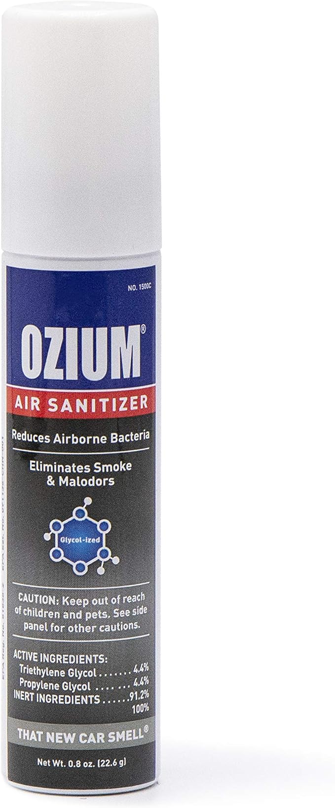Ozium Air Sanitizer, New Car Scent, 0.8 oz