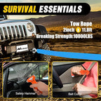 Nilight Car Emergency Kit with Jumper Cable Air Compressor Tire Repair Essential Tools First Aid Alligator Connector Electrical Kit for Travel Camping Outdoor Cars Truck SUV RV