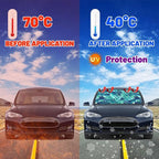 CHILL·TEK Funny Car Windshield Sun Shade Umbrella, Monstera Leaf Car Sun Shade Umbrella, Block UV Rays Heat Foldable Windshield Umbrella Sun Visor Protector - Keep Vehicle Cool for Cars SUV