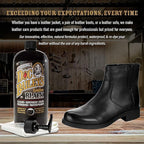 Doc Baileys Leather Black Care -Premium Quality All In One Leather Cleaner, Conditioner, Waterproofer & Protectant - For your Car, Bike, Horse Tack, Home Decor and Other Leather Needs 32oz Bottle