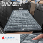 Backseat Dog Bed Non-Slip, Dog Bed for Car Back Seat Soft and Comfortable, Back Seat Pet Bed Mat for Travel, Pet Car Blanket for Backseat Extender and Seat Covers 51”X 23.5”Light Grey
