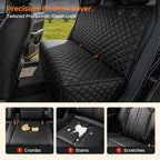 URPOWER Dog Car Seat Cover for Back Seat - Waterproof Non-Slip Car Seat Protector for Dogs Pet, Scratchproof Back Bench Seat Covers for Full-Size SUVs & Pickup Trucks, Black