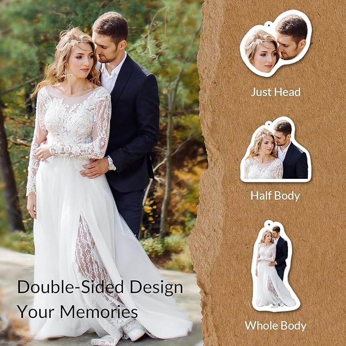 HINFKA Custom Air Fresheners with Picture, Personalized Double Sided Photo Air Freshener, Custom Hanging Air Freshener to Keep Your Memories Close (Irregular)