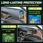 Plastic Restorer for Cars, 100ml Long-Lasting Black Trim Restorer, Waterproof, UV & Stain-Resistant, Ceramic Coating-Helps Repair Faded or Damaged Black Plastic Trim - Works in Seconds
