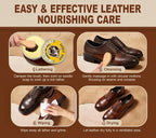 Leather Boot Care Kit, Mink Oil & Saddle Soap for Leather Cleaning & Leather Boots, 6-in-1 Leather Shoe Care Kit, Leather Cleaner and Conditioner for Purses, Shoes, Boots, Couch, Car