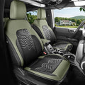 Red Rain Ford Car Seat Cover Customized Fit for Ford Bronco Seat Cover 4 Door 2025 2024 2023 2022 2021 Black and Green Seat Protector (Bronco 4Door-Black+Avocado Green)