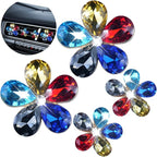 Bling Flower Car Accessories for Women Interior Aesthetic, Flower Decorative Vent Clips, Car Air Conditioner Clip Automotive Interior Decoration Fragrance-Free Aromatherapy Tablet, Add Your Own Scent