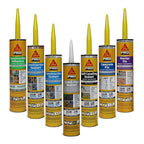 SIKA Sikaflex Construction Sealant, Tan 10.1 fl. oz, Polyurethane for Vertical & Overhead Joints, Ideal for Windows & Doors, Paintable & Stainable