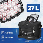 Maelstrom Soft Sided Cooler Bag, 30/40 Can Collapsible Insulated Ice Chest, Large Leakproof Portable Storage for Camping, Travel, Kayaking & Beach