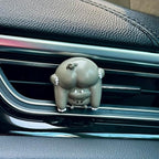 Funny Peeking Hippo Peekaboo Car Air Freshener Car Vent Decoration with Natural Scent Tablet and Refill, Car Aromatherapy and Interior Decoration