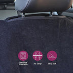 Car Seat Towel Covers Front Seats Protector for Gym and Workout, Automotive Washable Driver Cars Seat Sweat Cover for Dog, Compatible with Tesla Model Y Juniper/3/X/S (Fleece Black, 1Pcs)