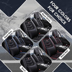 Car Seat Cover 8 Seats for Toyota Highlander 2001-2025, Waterproof Durable Premium Leather Car Seat Protector, Comfortable Anti-Slip Stylish Sport Seat Cover(8 Seats Luxury,Black Red)