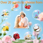 5-500pcs Custom Air Fresheners with Picture, Double Sided Car Air Freshener with 20 Scents, Personalized Gifts for Valentine's Day Birthday Anniversary (Irregular)
