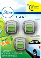 Febreze Car Vent Clip Air Freshener, Gain Original, 0.037 Pound