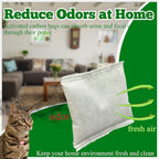 12 * 43g Larger Bag Activated Charcoal Odor Absorber Bags for Stainless Steel Litter Box with Lid, Natural Coconut shell Charcoal Bags, Absorb Odors/Control Damp from Pets/Keep Home Fresh