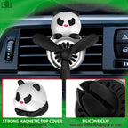 Panda Cute Car Air Freshener Diffuser - Panda Aromatherapy Diffuser Car Air Fresheners Vent Clips Cute Freshener Rotating Fan