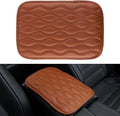 Amiss Auto Center Console Pad, Universal Waterproof Car Armrest Seat Box Cover, Leather Auto Armrest Cover Protector for Most Vehicles, SUV, Truck, Car (Brown)