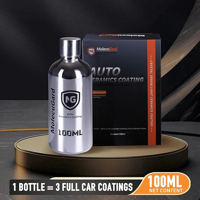 Auto Ceramics Coating Light Ceramic Coating for Cars, Protect Car Paintwork, High Shine, Easy to Apply, 100ml (Sufficient for 1 Small-Med Car)-3-5 Years Durability (3)