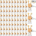 Zubebe 100 Pcs Car Diffuser Bottles Empty Bulk Vent Clip Car Air Freshener Diffuser for Essential Oil Perfume Glass Bottle with Wooden Caps Stick Fragrance Ornament (Colorless)