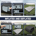 Umbrauto Air Mattress for 5.5-6.5 ft Short Bed Full-Size Trucks, Pickup Truck Airbed Mattress with Wireless Rechargeable Pump for Outdoor Travel