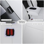 Custom Fit Seat Covers for 2025 2026 Tesla Model Y Juniper (5-Seater) - Ventilated Seats & Rear Screen Compatible - Nappa Leather Full Set Car Seat Protectors (White, Model Y 2025)