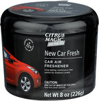 Citrus Magic On The Go Odor Absorbing Solid Air Freshener, Luxurious New Car, 8-Ounce, Pack of 3