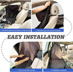 Car Front Seat Cover: Waterproof & sweatproof, fits all cars/SUVs/trucks. Ideal for gym, sports & beach. 3-layer non-slip, easy machine wash. Shields seats from stains & wetness. (Black, 1Pcs)