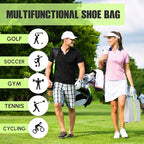 1 Pcs Smell Proof Cleat Bag for Sports, 4 Layer Odor Absorbing Soccer Football Baseball Golf Shoe Bag, Waterproof Mud Resistant Shoe Storage Pouch Fits up to Size 14 (Gray)
