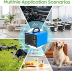 Ozone Generator Machine200,000mg/h, High Capacity Ozone Odor Eliminator Removal Air Purifier for Home Car Pet & Basement Odor, Suitable for Spaces up to 7,000 Square Feet, Blue