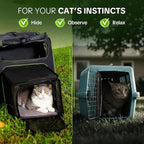 Cat Carrier Backpack for Travel & Car with Seat Belt Safety System, Expandable Pet Carrier for Cats & Small Dogs up to 25 lbs, Breathable, Durable, Foldable, Travel Friendly