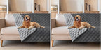 gogobunny 3X Stronger Waterproof Pet Blanket, Scratch Proof Furniture Protector for Dogs Cats, Reversible Cover 52x82 Inch, Dark Grey/Light Grey (Pack of 2)