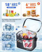 Soft-Sided Cooler Bag, 7/16/30 Can Insulated Lunch Box, Waterproof, Leak-Proof, Portable Lunch Bag for Work, Beach, Drink, Travel, Camping, Picnic
