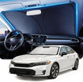 DMJN Windshield Sun Shade for Honda Civic (2022-2026), Car Sunshade for Front Windshield [100% Efficient Block UV & Scorching Sun] UPF50+ Heat Block - Protect Interior & Keep Cooler