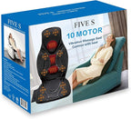 FIVE S FS8816 Massage Seat Cushion, Massager with Heat, 10 Massage Nodes for Neck, Shoulders, Back/Lumbar, Thighs for Home, Office (Black)
