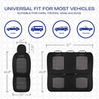 Skechers Memory Foam Car Seat Covers,Thick Cool Touch Fabric Seat Covers,Seat Cover Full Sets Airbag Compatible,Automotive Comfort Protection for Most Cars,Vans,Trucks,SUV,Grey
