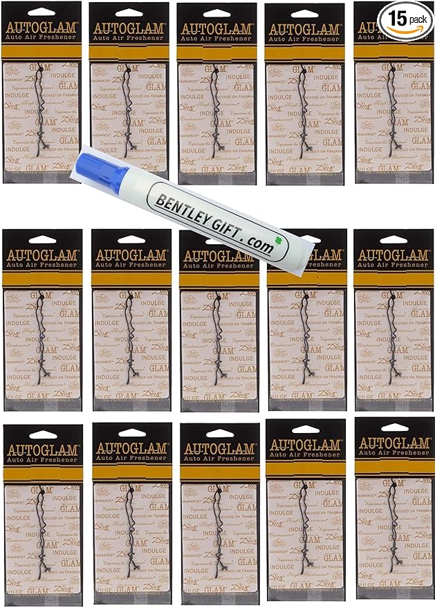 Tyler Autoglam Auto Air Freshener - Sample All 15 scents (Bless, Cowboy, Diva, Fleur, French, High maintenance, Icon, Kathina, Limelight, Platinum, Regal, Trophy, Wishlist, Pristine, Superstar) c