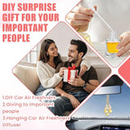 60 Pcs Car Diffuser Bottle Set with Wooden Caps,Dropper and Funnel, Empty Glass Car Air Freshener Bottle Bulk Hanging Essential Oil Fragrance Pendants for Car Decor，Can DIY Car Air Freshners Diffuser