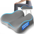 A-Pce Ergonomic Seat Cushion -Large Memory Foam Cushion for Office Chair- Sciatica & Lower Back & Coccyx Pain Relief - Car Seat Cushions for Driving Seat Cushion, Grey