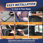 Panther Armor Hard Bottom Backseat Extender for Dogs, Dog Car Seat Cover with 2 Door Protectors, Foldable 8-Panel Dog Hammock, Waterproof Bench Seat Protector, Washable Topper