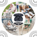 Piddle Pad, Car Seat Potty Training Protector, Waterproof Car Seat Cover with Anti-Slip Backing, Machine Washable Liner for Baby Toddler Carseat, Stroller (Black, 2PC)