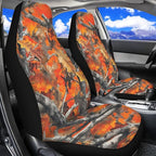 ELEQIN Orange Camo Hunting Car Seat Covers Two Front Only for Car, Automotive Interior Covers, Quick Setup Universal Fit Seat Covers for Car, Truck, SUV