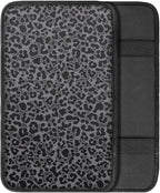 Dreaweet Black Leopard Print Car Center Console Cover Cheetah Print Car Accessories for Women Arm Rest Cover for SUV Sedan Non-Slip Comfortable Car Armrest Cover Pad,Easy to Install
