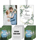 Custom Car Air Fresheners Bulk 10–100 PCS, Personalized Double-Sided with Photo Text Logo, Wholesale Auto Air Freshener for Wedding Party Business Promotion Gifts (Personalized, 50PCS-Rectangle)