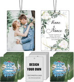 Custom Car Air Fresheners Bulk 10–100 PCS, Personalized Double-Sided with Photo Text Logo, Wholesale Auto Air Freshener for Wedding Party Business Promotion Gifts (Personalized, 50PCS-Rectangle)